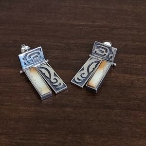 Zealandia Sterling Silver Mammouth Tusk Earrings